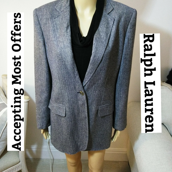 Ralph Lauren Jackets & Blazers - Ralph Lauren, 50% Silk, Wool blend Jacket Sz 10